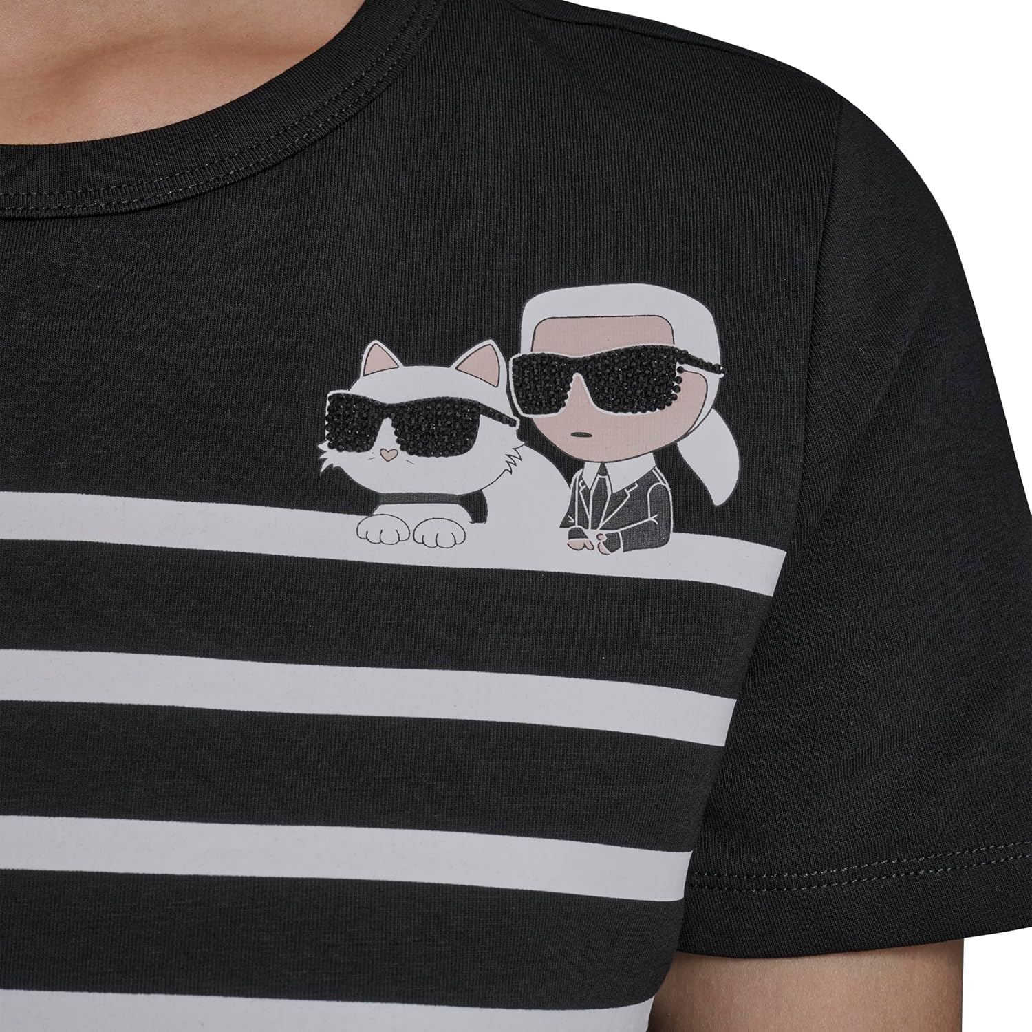 Karl Lagerfeld Women's Short Sleeve Crew Neck Logo T-Shirt Dress