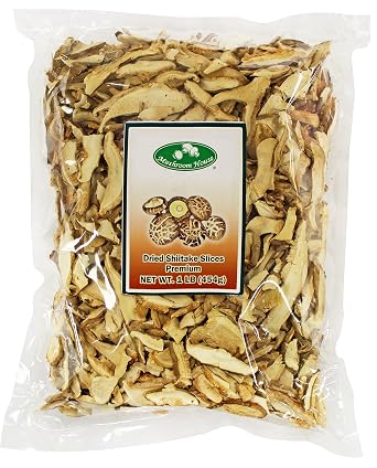 Mushroom House Dried Sliced Shiitake Mushrooms, Premium, 1 Pound Bag, 16 Ounce