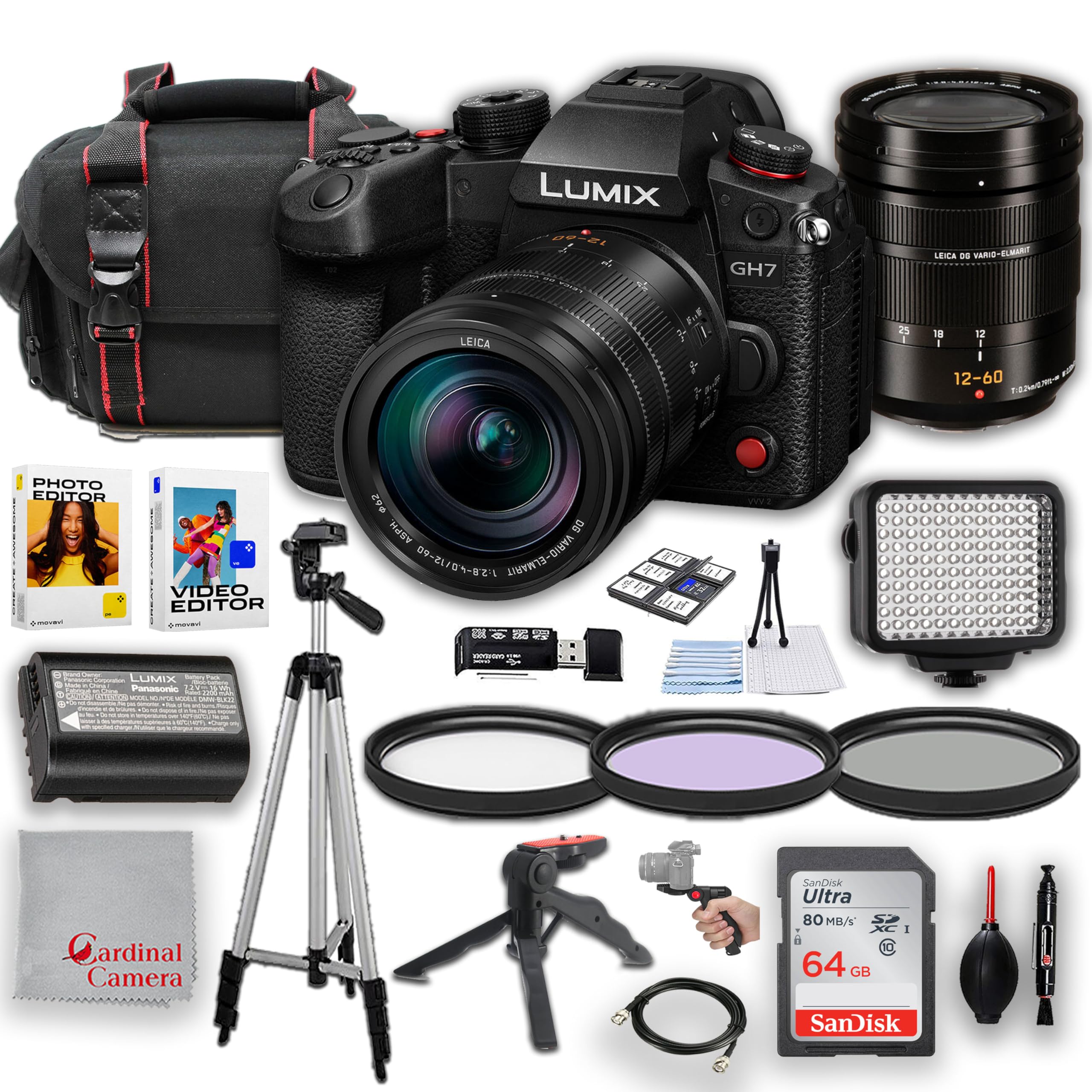 Panasonic Lumix Gh7 Mirrorless Camera With Panasonic Leica 12 60mm