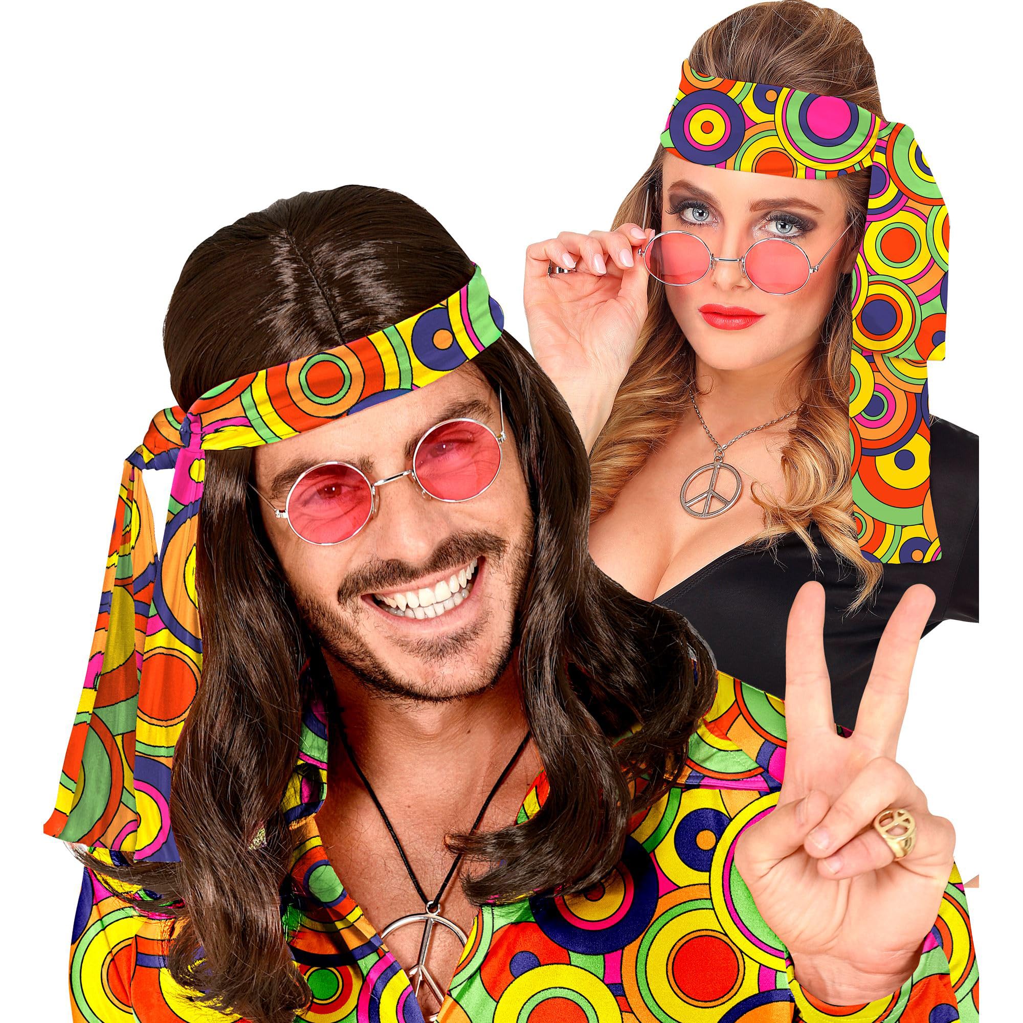 W WIDMANN MILANO Party Fashion - 1960s 70s Headband, Flower Power Headband, Hippie Accessory