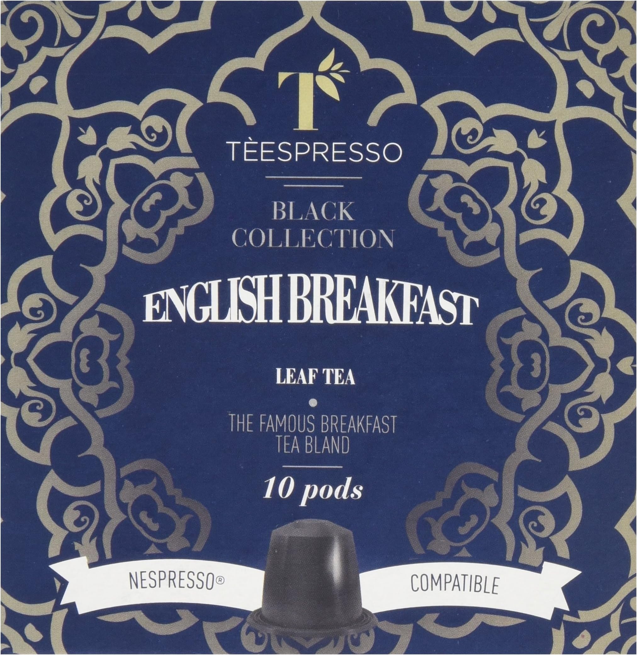 Teespresso English Breakfast Nespresso Compatible Tea Capsules (Pack of 5, Total 50)