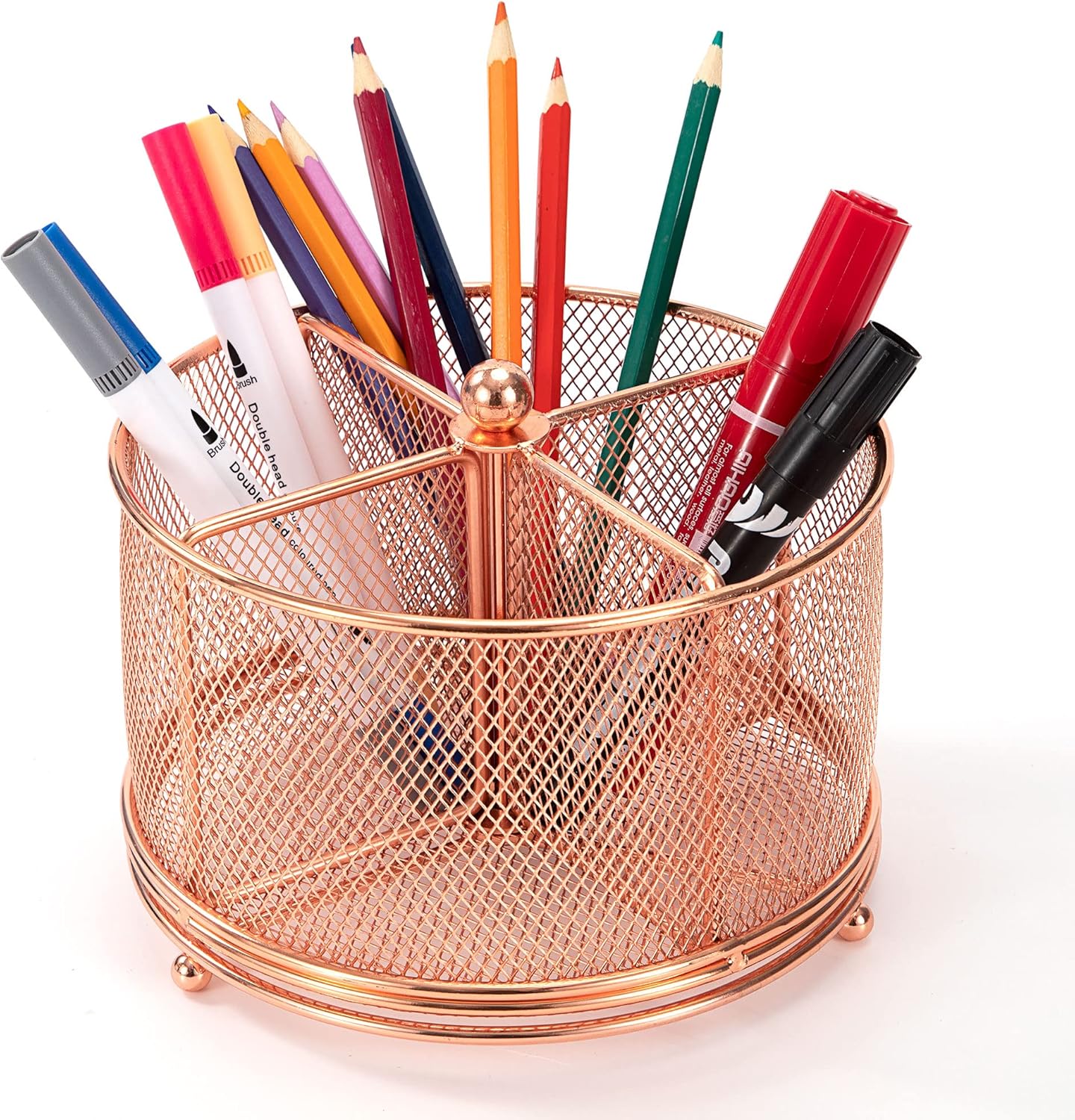 Rotating Pencil Holder Multifunctional Mesh Desk Organizer 360 Degree