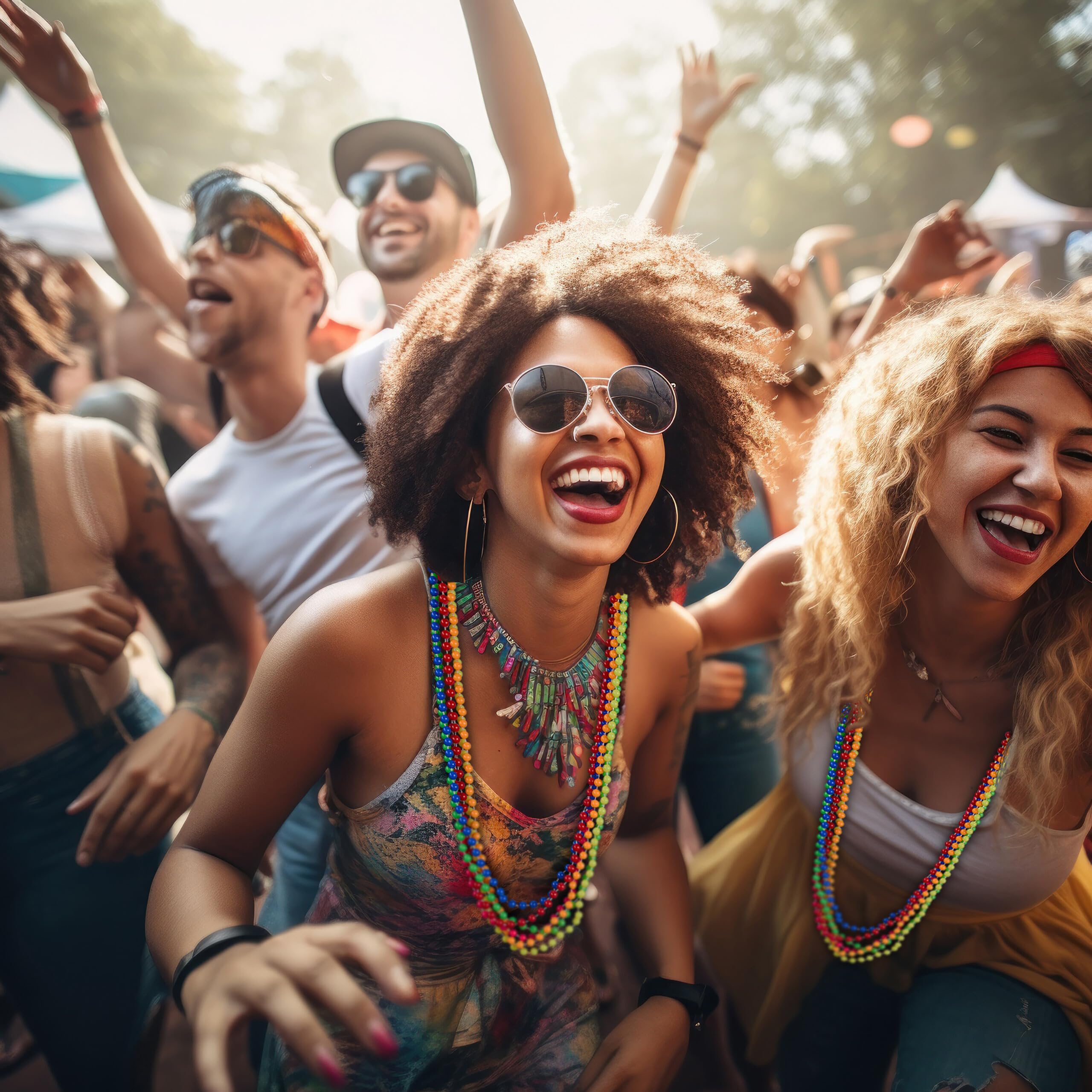 Relaxdays Lot de 30 Colliers Flashy pour Une soirée années 80 ou Hippie, Carnaval, Accessoire déguisement, Multicolore