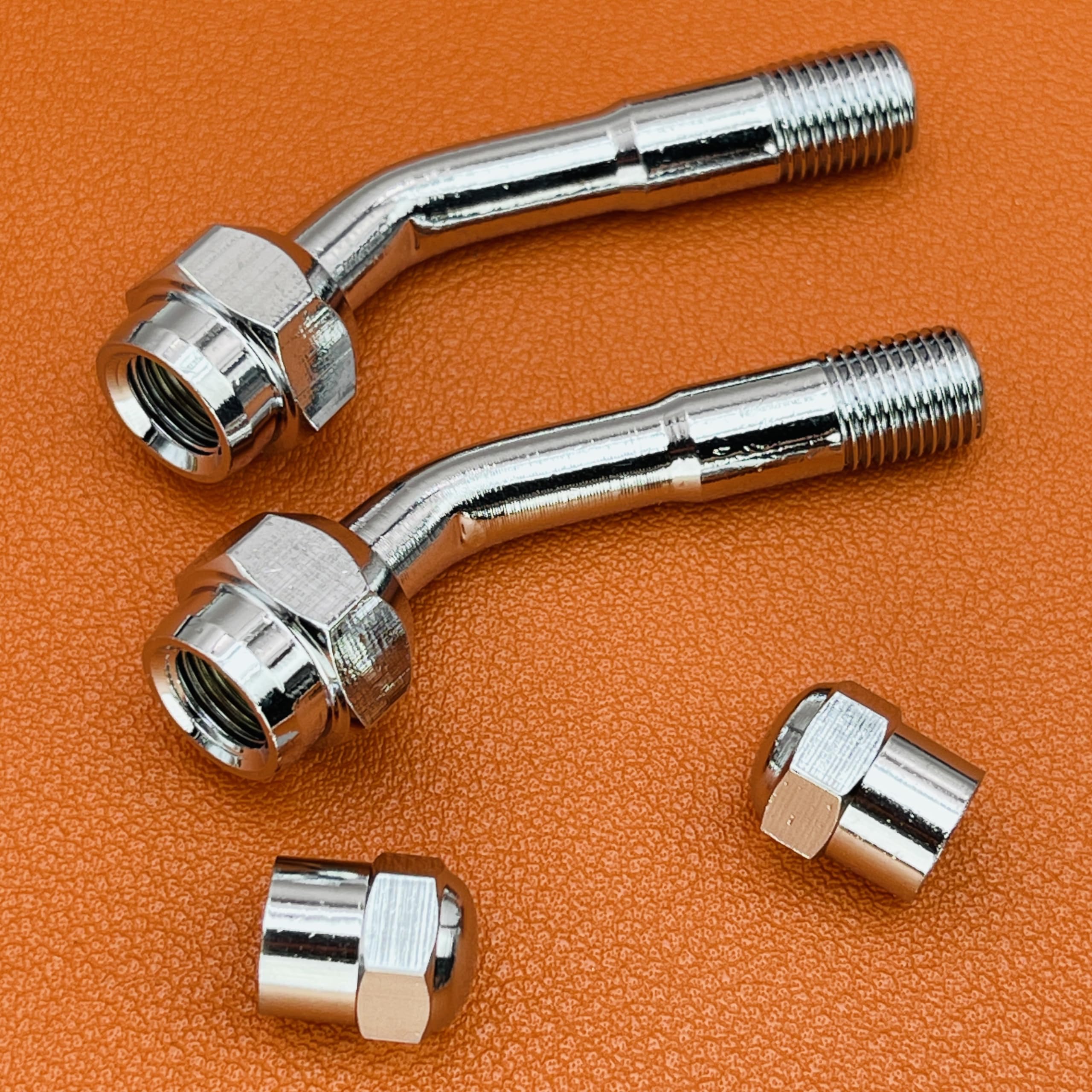 Rallonges De Tige De Valve Pneu - 6 Pièces Avec Angles 45°/90°/135° | Pour Voiture, Camping-Car, Remorque