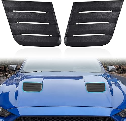 KEWISAUTO - Cubierta de ventilación de capó para Ford Mustang 2018-2022, cubierta de salida de aire para Ford Mustang 2018, 2019, 2020, 2121 2022,
