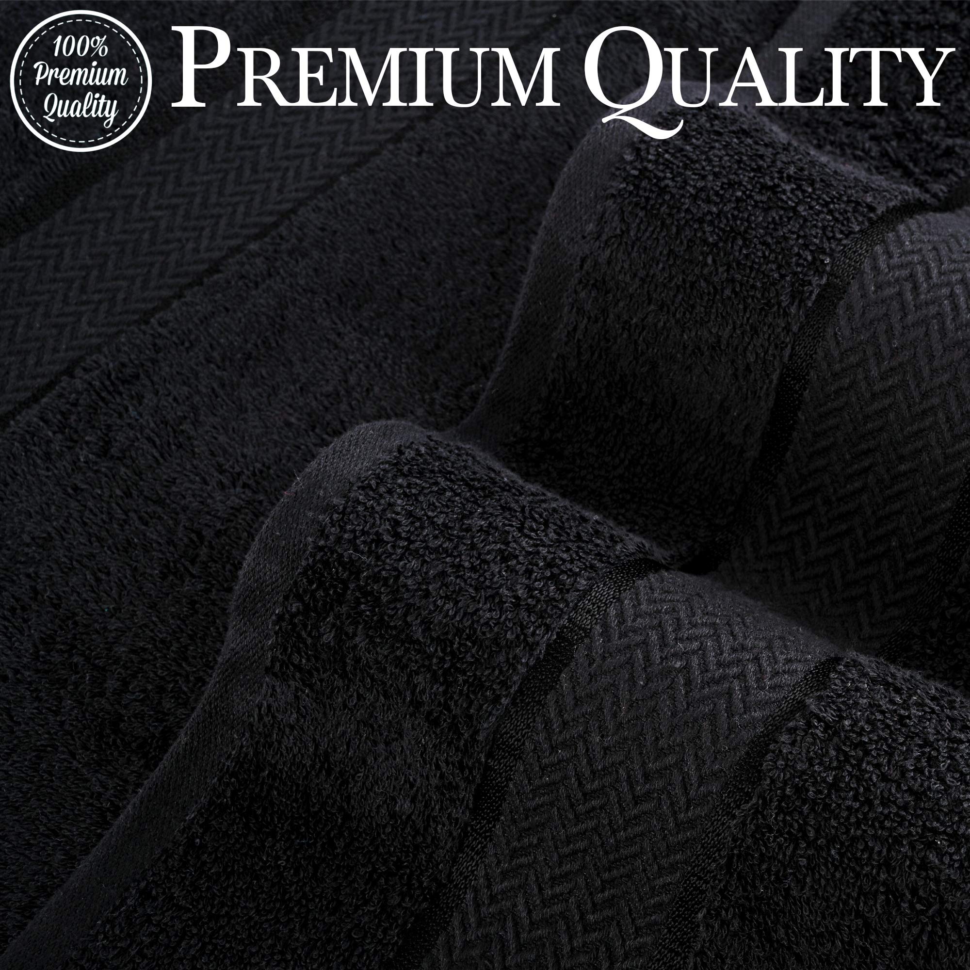 Toallas de baño de lujo, 100 % algodón, ultrasuaves, afelpadas, gruesas, esponjosas, altamente absorbentes, de secado rápido, para el hogar, gimnasio, piscina, hotel, ducha, juego de 4