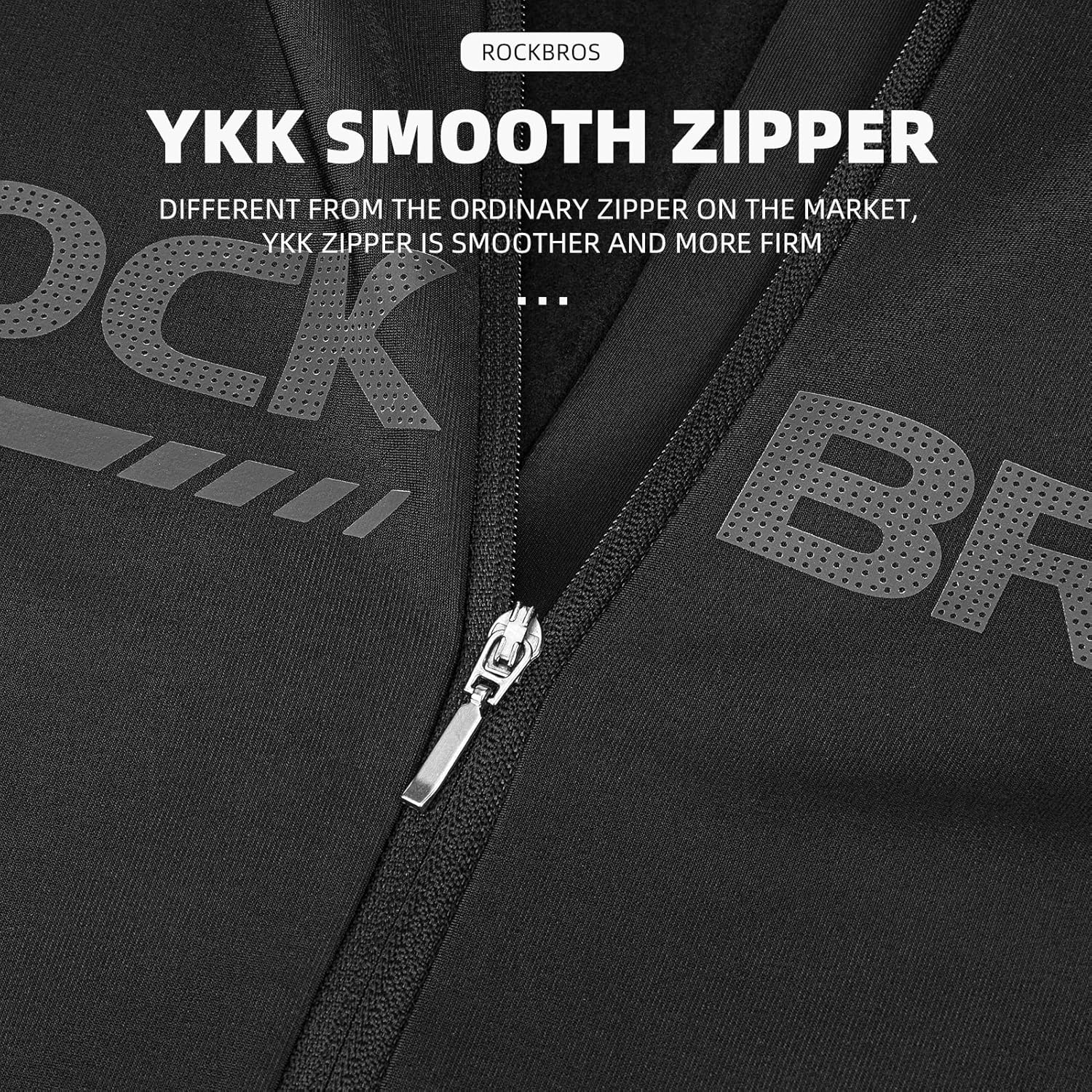 ROCKBROS Winter Cycling Jacket for Men Thermal Fleece Bike Jackets Windproof Cold Weather Running Jacket Breathable - Image 6