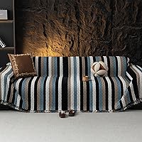 Vista 227 de VClife funda boho de sofá de felpilla para sofá seccional, funda antideslizante para sofá de 2 plazas, protector para mascotas con borlas, funda