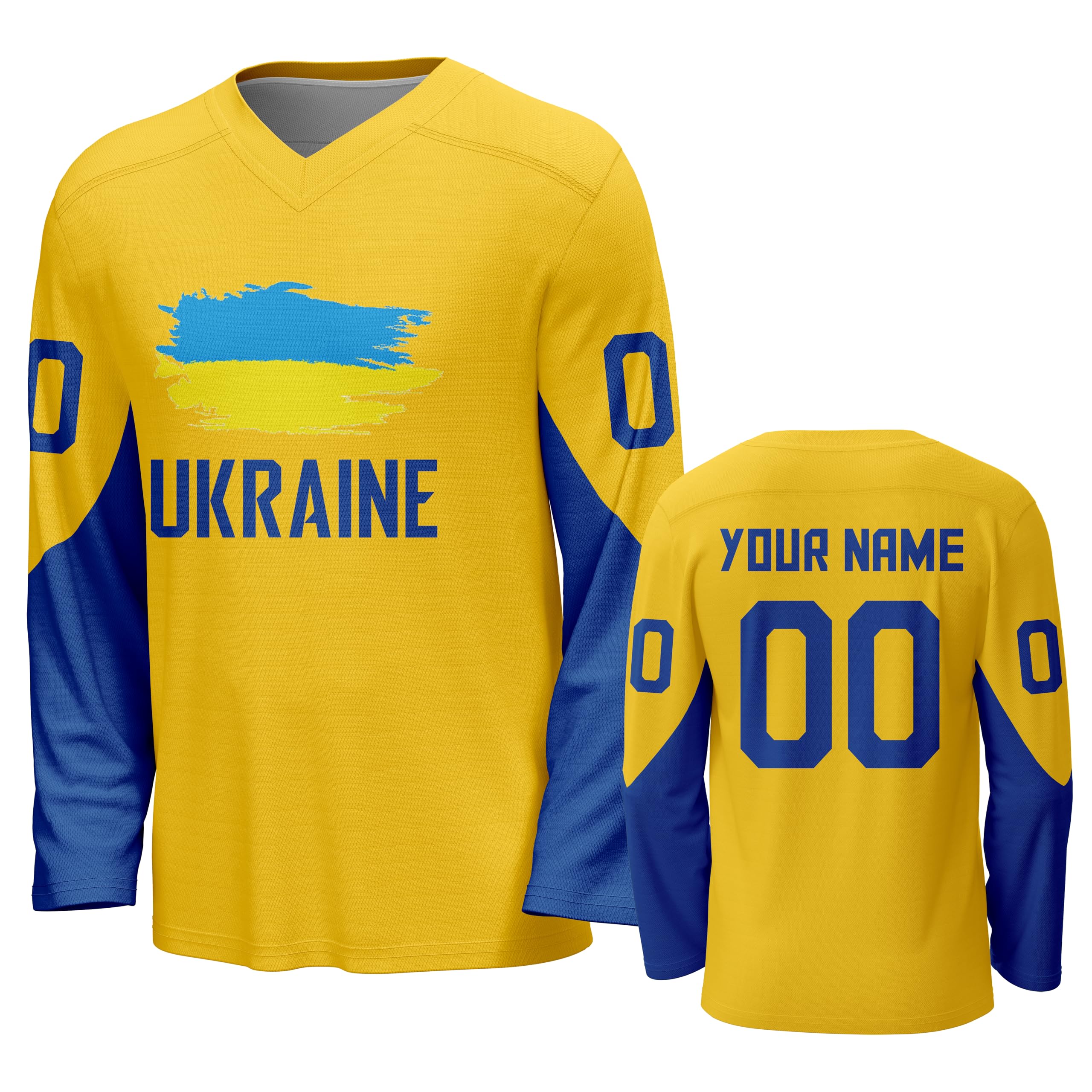 Custom National Hockey Jersey Personalized Name Number V-Neck Sports Ice Hockey Jersey Fans Gift for Men Women Youth