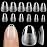 UNA GELLA Extra Short Almond Nail Tips 12 Sizes Short Almond Gel Nail Tips 120Pcs Soft Gel Clear Full Cover Nails Tips Acrylic False Nails Press On Nails for Extensions DIY Salon