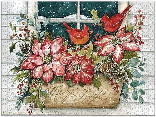 Miniatura 3 de LANG Poinsettia - Rompecabezas de caja de ventana - 500 piezas (5039191)