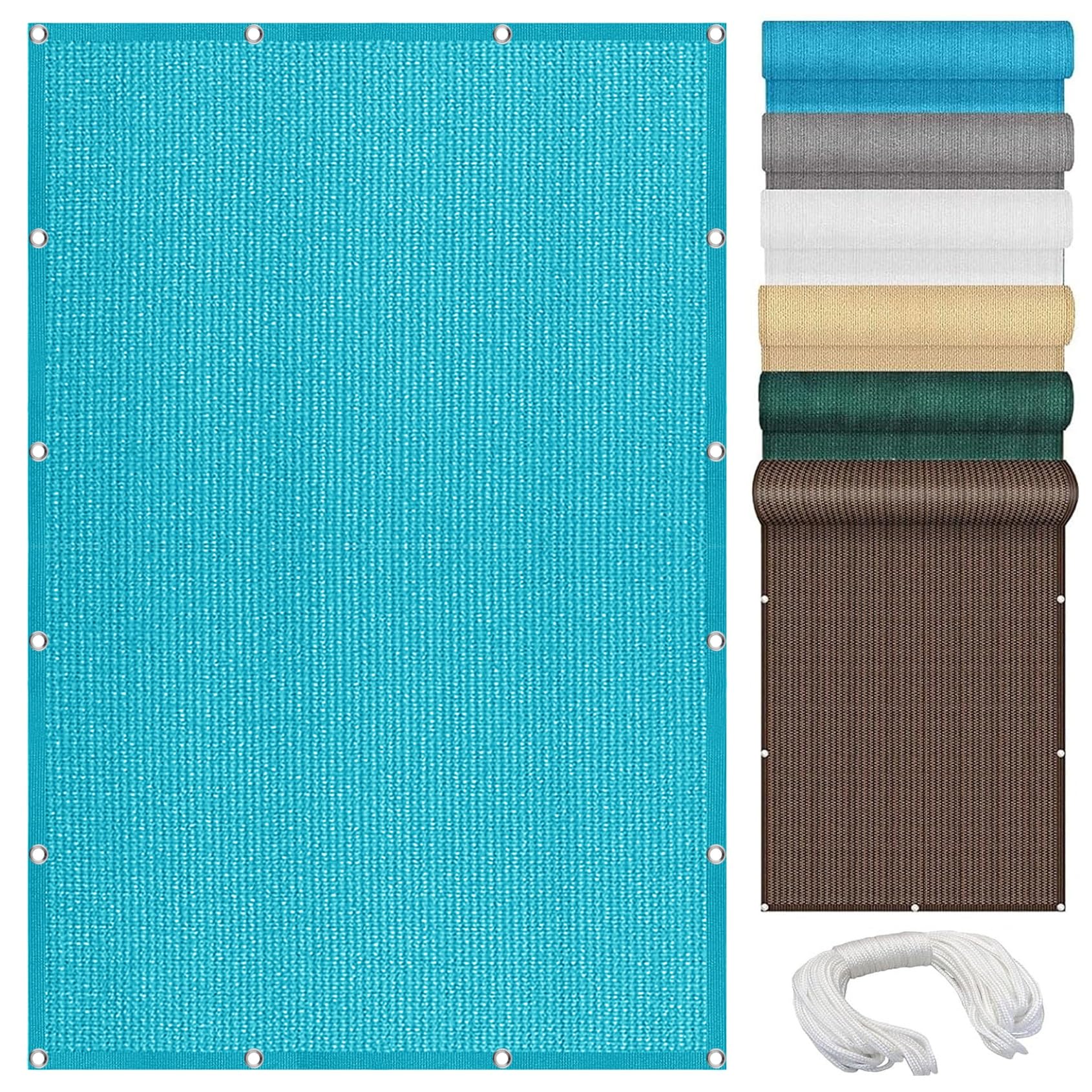 Voile d'ombrage anti-UV bleu ciel 1 x 1,2 m pour éviter la chaleur