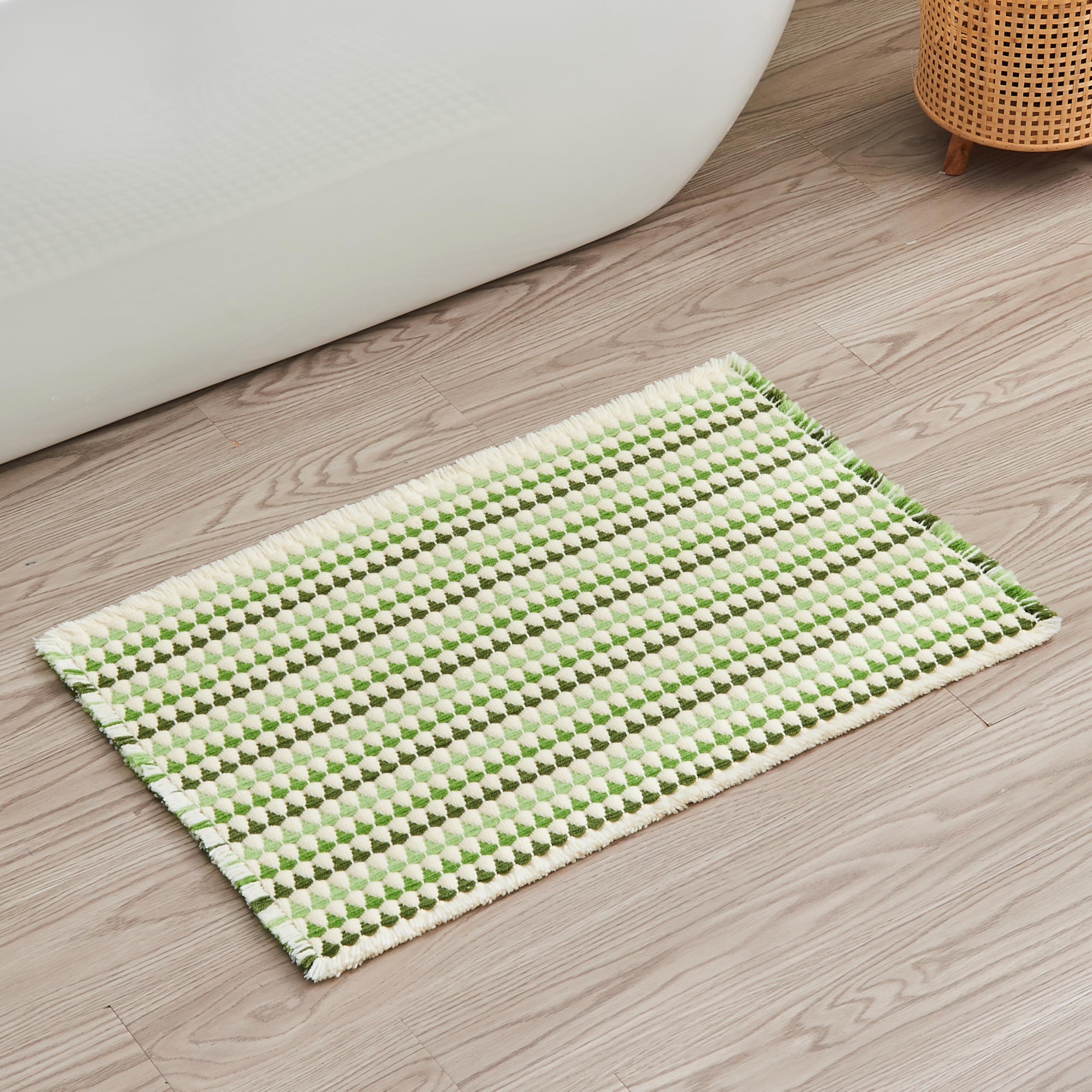 Amazon.com: Douceur Boho Bath mat for Bathroom Floor Non Slip, Acrylic ...