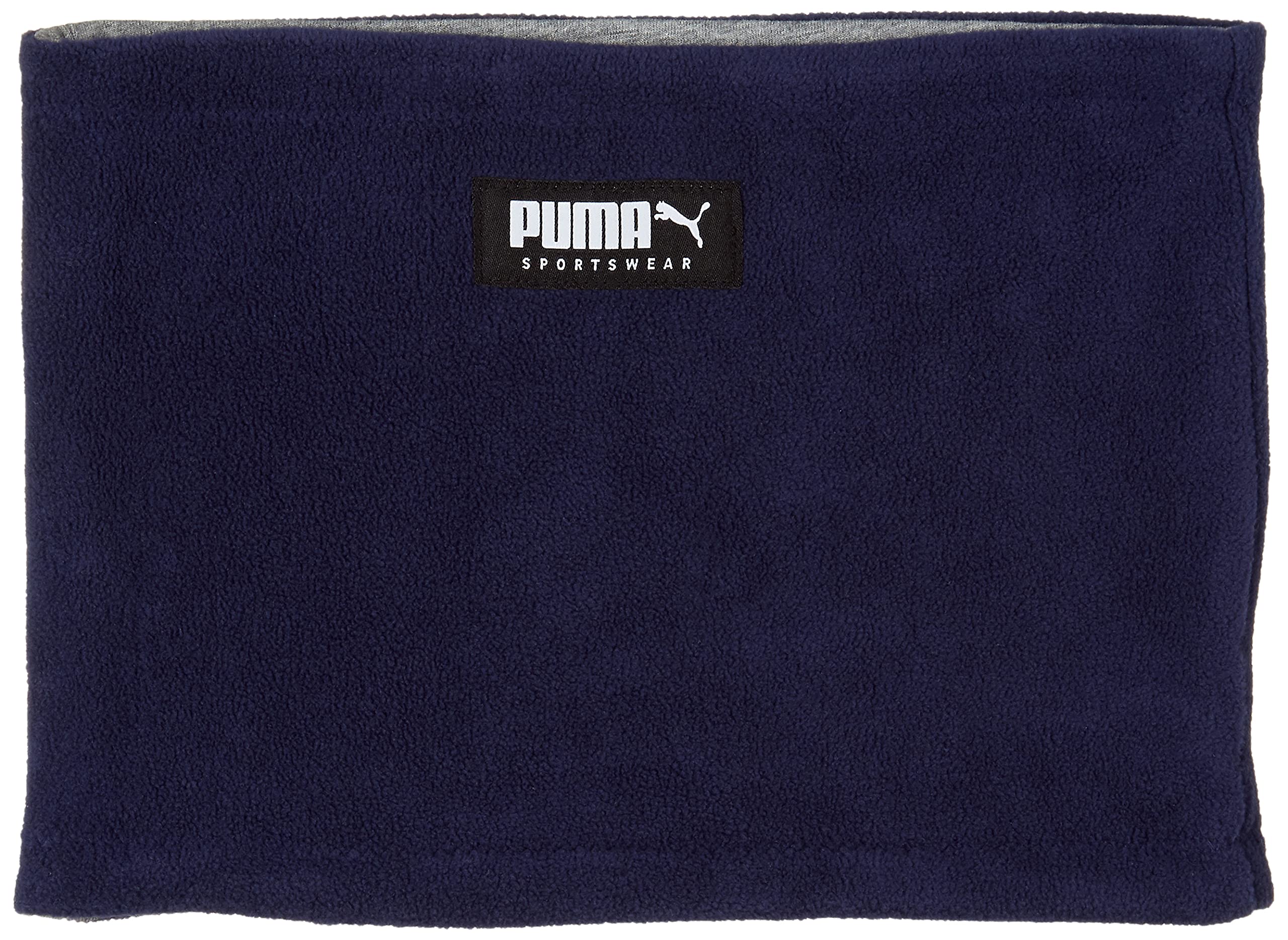 PUMA Unisex Puma Reversible Fleece Neck Warmer, White, One Size UK