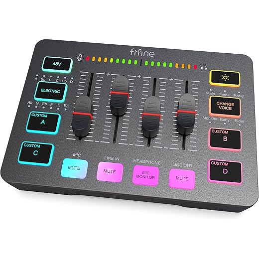FIFINE Gaming Audio Mixer