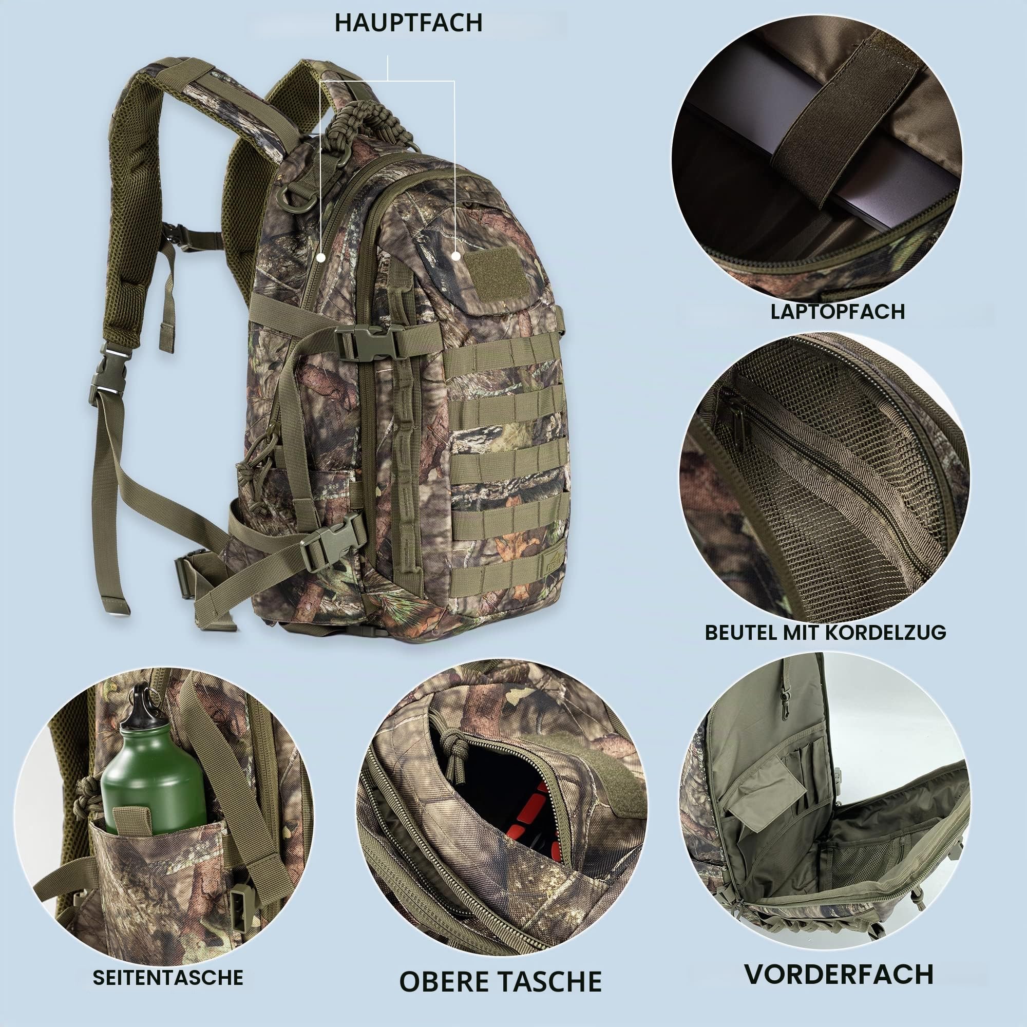 APRILBAY Forest Tree Camouflage Tactical Backpack Hunting Backpack-Camo Backpack - Hiking, Hunting, Fishing, Camping Backpack