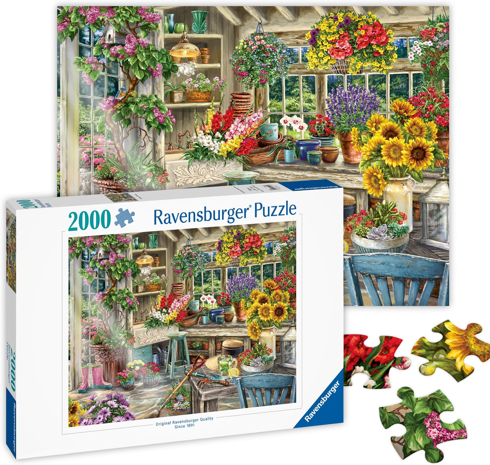 Gardener's Paradise - 2000 Piece Jigsaw Puzzle - Enjoy Stunning, Vibrant Colors in a Shop Full of Beautiful Blooms - Premium Quality - Ideal Gift - Puzzles for Adults