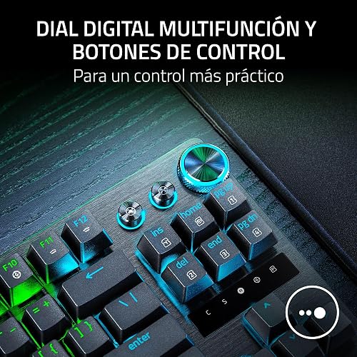 Razer Huntsman V3 Pro TKL - PC Tastiera ottica analogica tenkeyless per esport (Modalità Attivazione Rapida, Metodo di pulsazione/Snap Tap, Quadrante digitale multi-funzione) US-Layout | Nero - 9