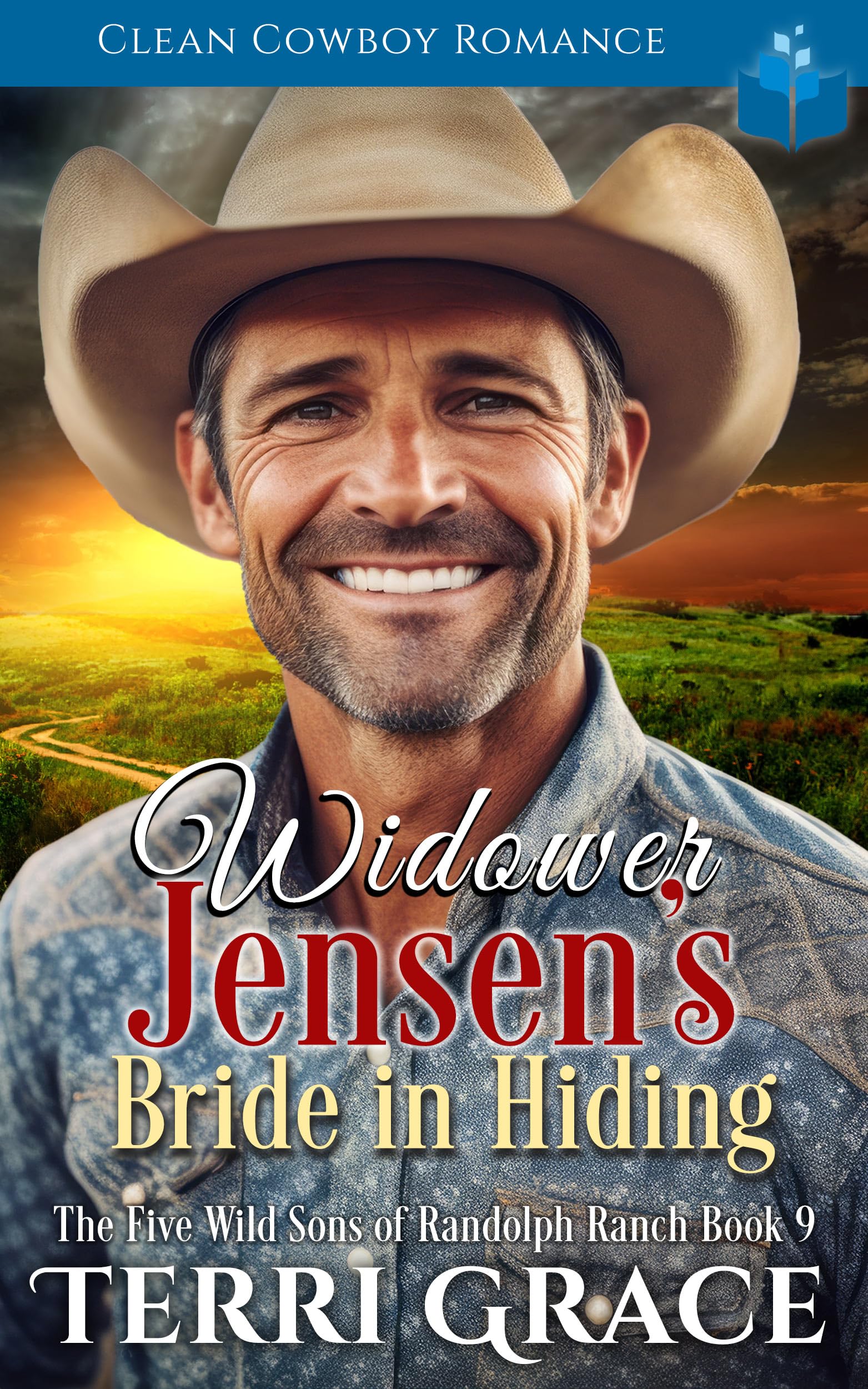 Widower Jensen's Bride in Hiding: Clean Cowboy Romance (The Five Wild Sons of Randolph Ranch Book 9)