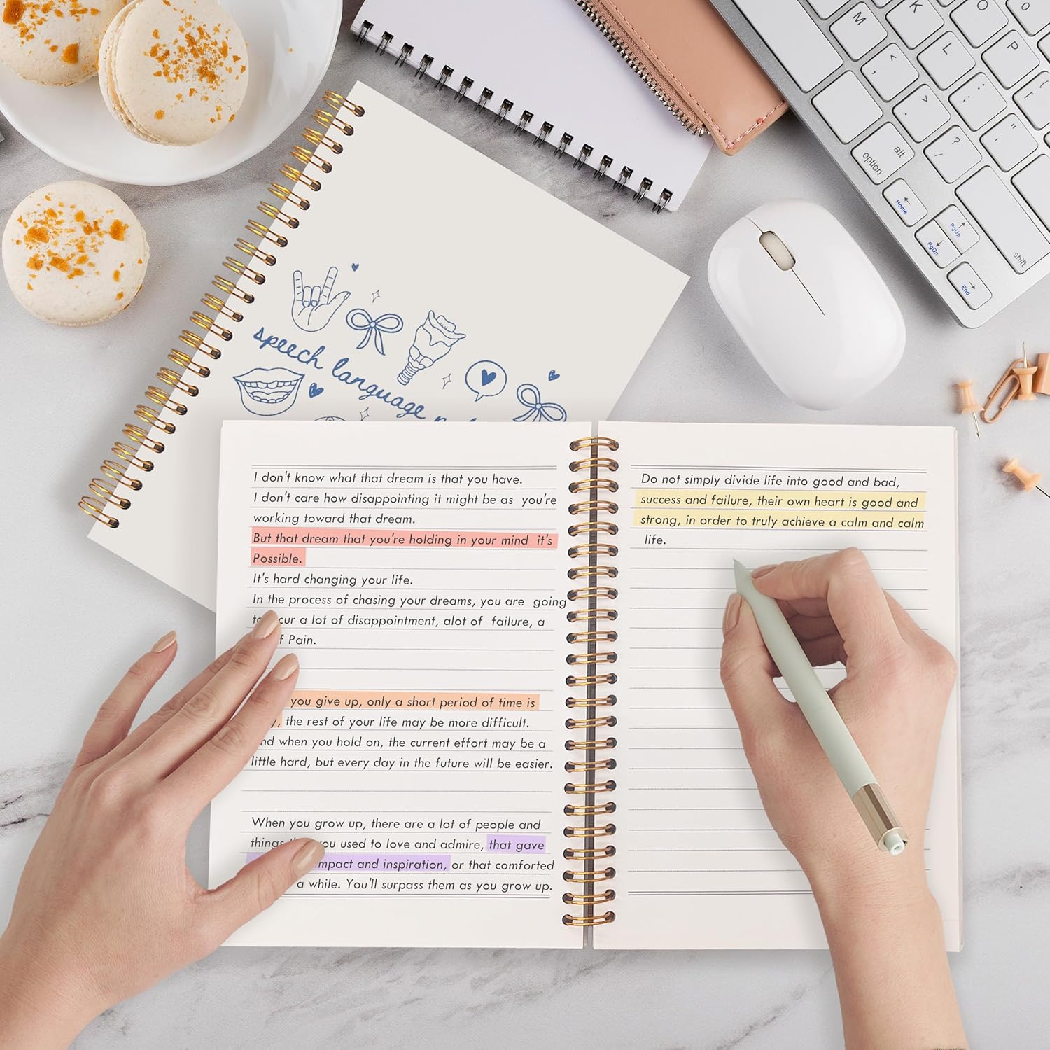 SLP Gifts Spiral Notebook 5.5x8.3, Speech Language Pathologist Gifts Journal for Writing, Mental Health Notebook Journal for Note Taking, Speech Therapy Office School Supplies - Image 5