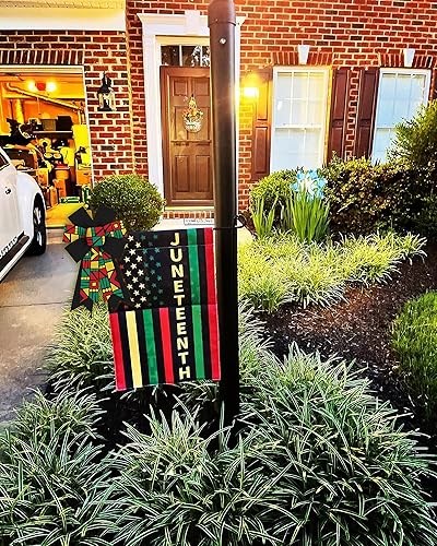 Miniatura 4 de ALIBBON 2 lazos de juneteenth para corona, lazos de corona de Juneteenth, lazos de corona del Día de la Libertad africana para puerta delantera,