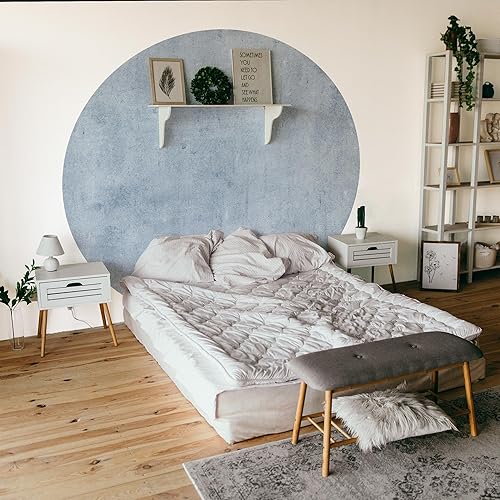 Miniatura 6 de Calcomanía de pared circular con estampado pastel, medio círculo, semicírculo, decoración de pared, geométrico, guardería, despegar y pegar,