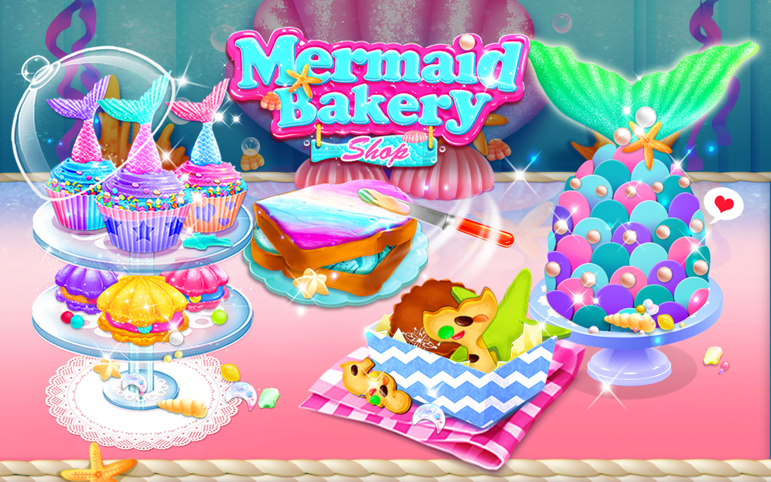 Mermaid Unicorn Cupcake Bakery Shop Cooking Game App on Amazon Appstore
