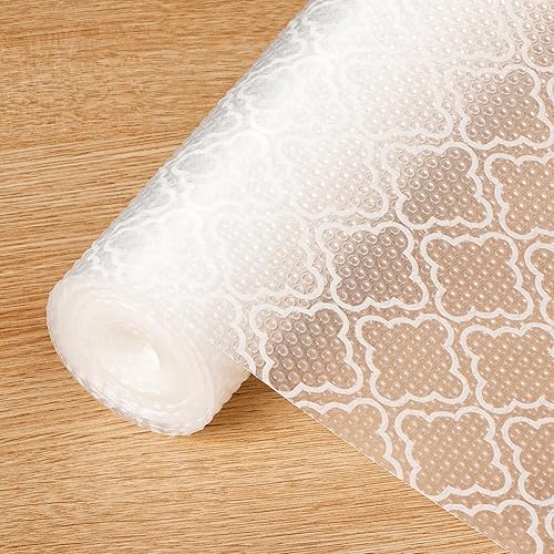 Cooyes Revestimiento para estantes  Revestimientos antideslizantes para armarios de cocina  Revestimiento impermeable con patrón moderno  Tapete