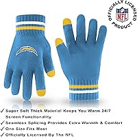 Vista 159 de Ultra Game Gorro de invierno de punto súper suave oficial de la NFL con guantes extra cálidos para pantalla táctil