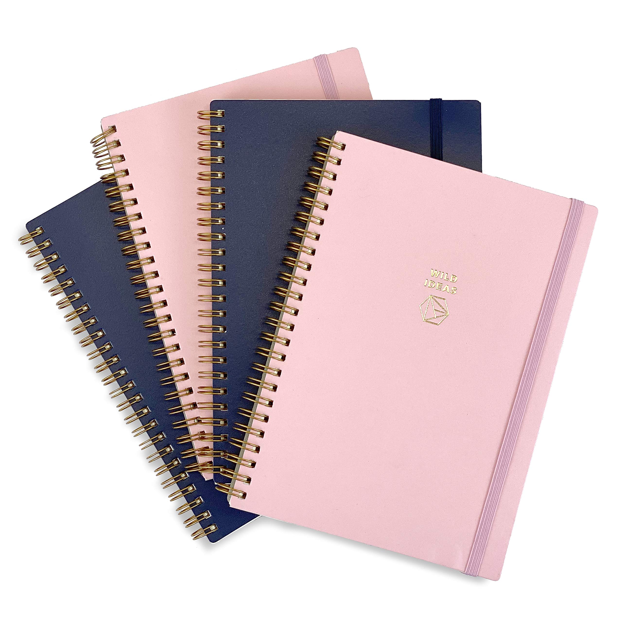 DENIK, Navy & Pink Wild Ideas Assorted Notebooks, Lined Paper - 5.75" x 8.25"