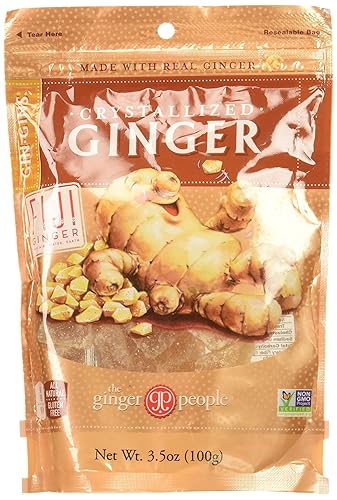 Gin Gins - Caramelos de jengibre cristalizados de 3.5 onzas, paquete de 6 unidades