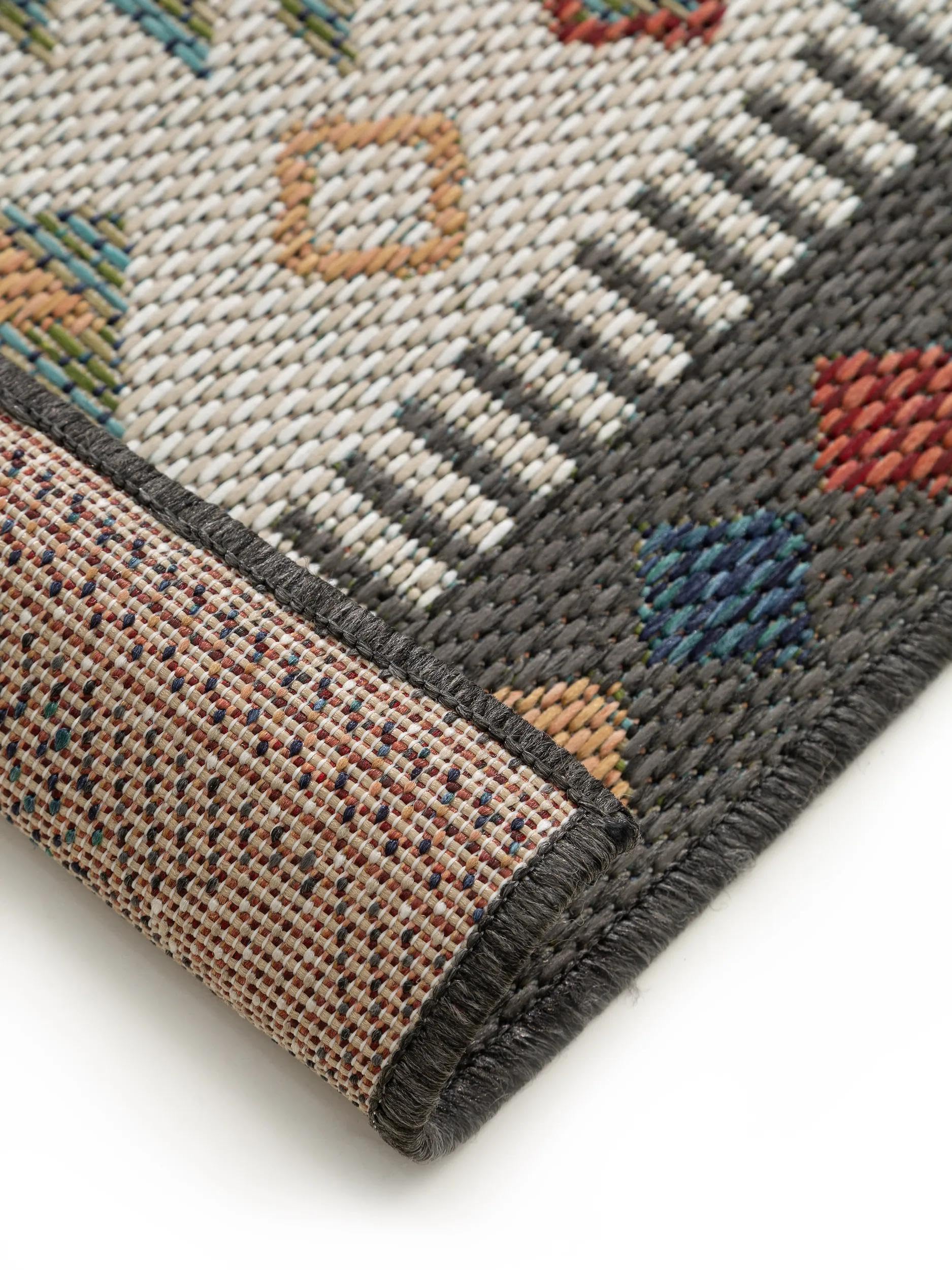 benuta Nest Tapis Mirena - Fibre synthétique - Convient à l'extérieur - Rectangulaire - Facile d'entretien - Pour salon, chambre à coucher, couloir, terrasse, balcon, multicolore - 120 x 170 cm