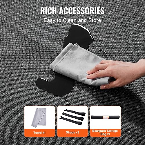 Miniatura 6 de VEVOR Large Exercise Mat, 12'x6'10'x6'9'x6'8'x6'8'x5'7'x5'6'x4' (7mm) Extra Thick, Non Slip High Density Premium Workout Mat, Exercise Yoga Mat for