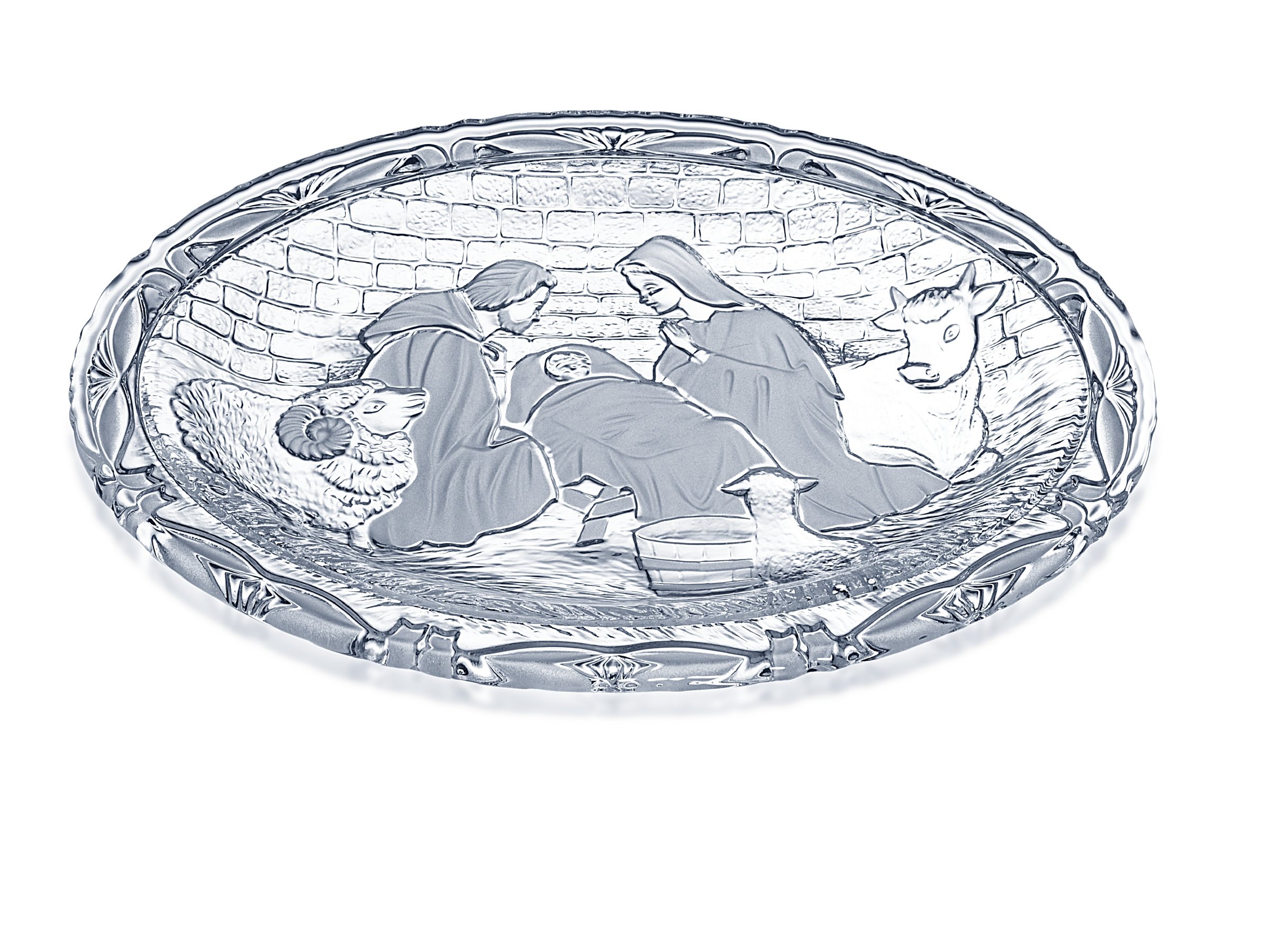 Celebrations by Mikasa Rejoice Crystal Nativity Plaque, 9-3/8-Inch