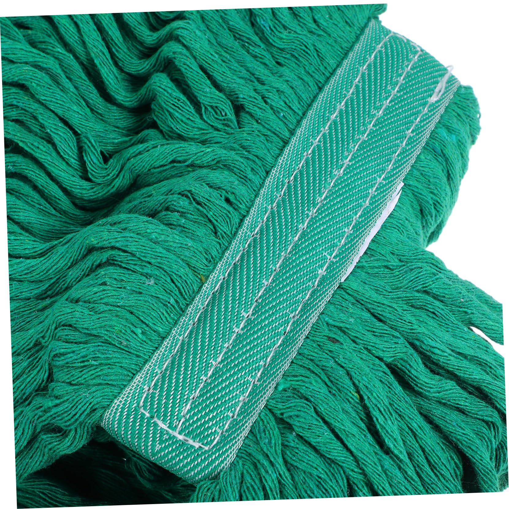 Testina di Ricambio per Mop da Pavimento 2 Pezzi, Cotone Verde | Bagno e Cucina, Lavabile e Riutilizzabile, Ricambio per Pulizia di Pavimenti