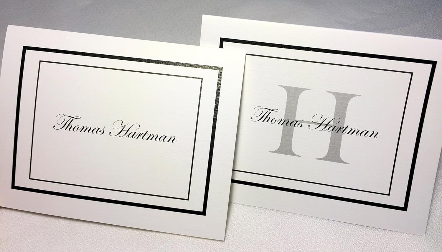 Personalized Note Cards w Matching Envelopes. Beautiful Linen Textured Cardstock. Blank Inside, Folding Cards. Optn'l Return Address Labels
