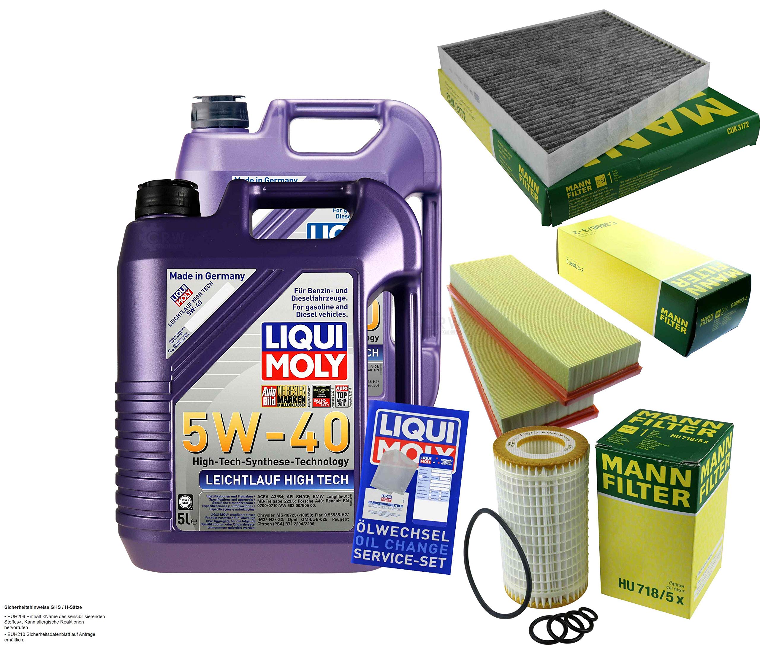Pacchetto di ispezione 10 L LM LL High Tech 5W-40 + pacchetto filtro Uomo Classe E