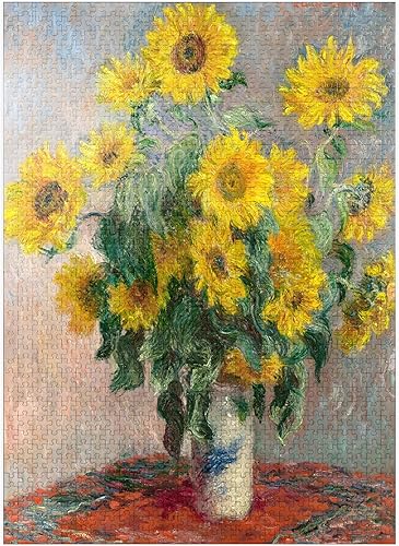 MyPuzzle Bouquet of Sunflowers 1881 by Claude Monet - Rompecabezas prémium de 1000 piezas para adultos