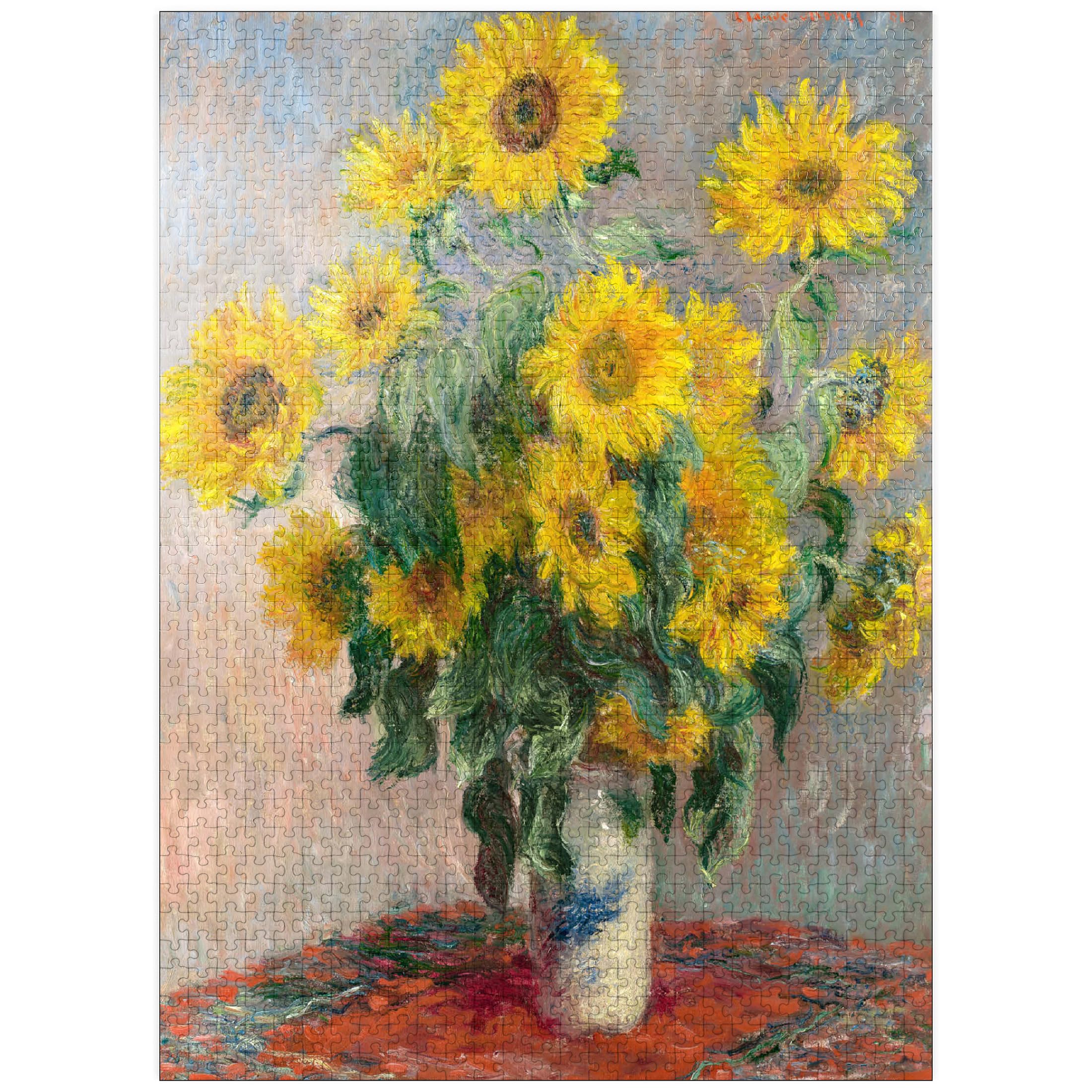 MyPuzzle Claude Monet Sunflowers Puzzle - Premium 100 Piece Jigsaw For Adults & Family
