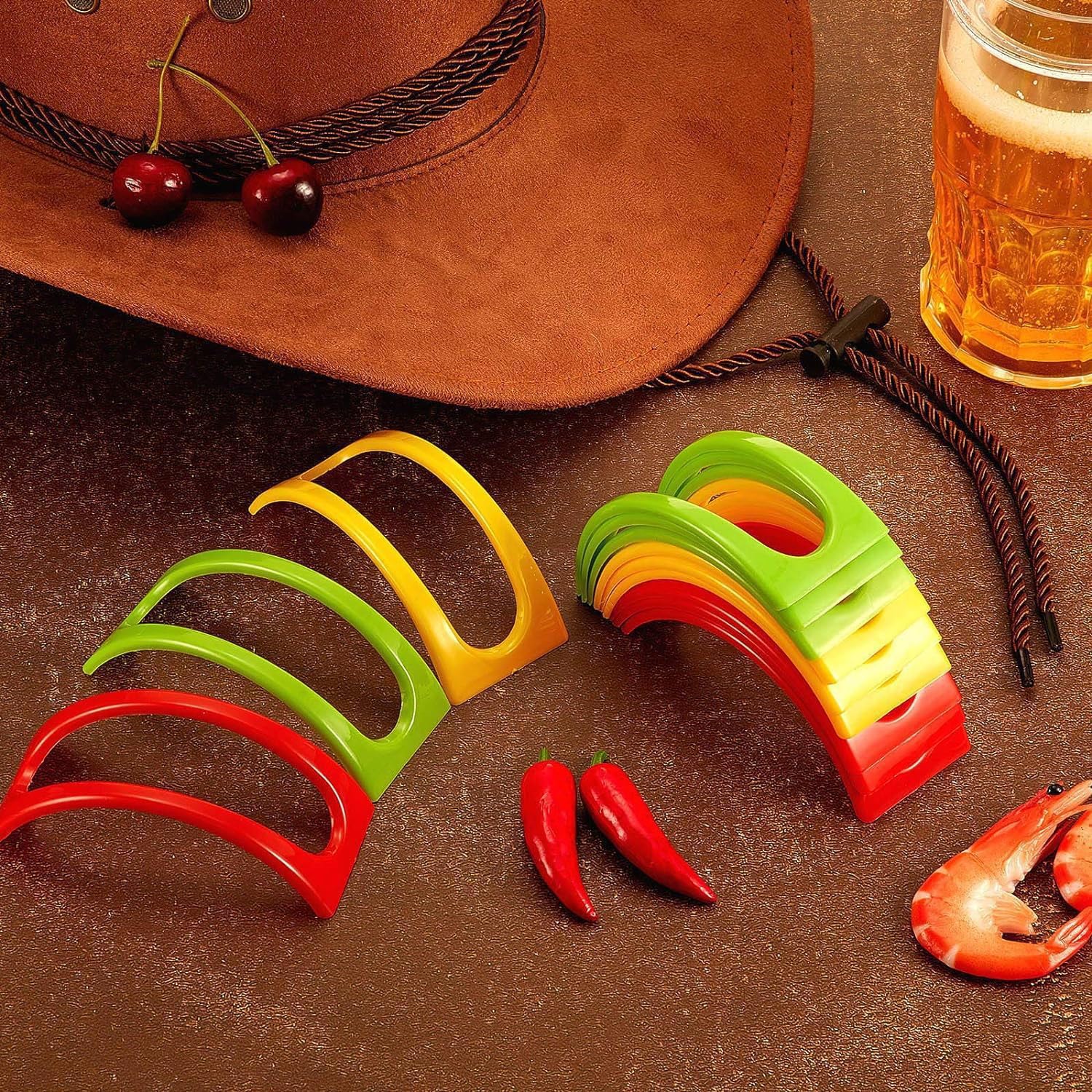 Yitobici Lot De 32 Supports à Tacos En Plastique Dur - Colorés Pour Restaurant Et Maison