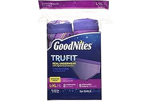 GOODNITES NightWear Underwear for Girls Ages 6-15, Large/X-Large, 7-Count