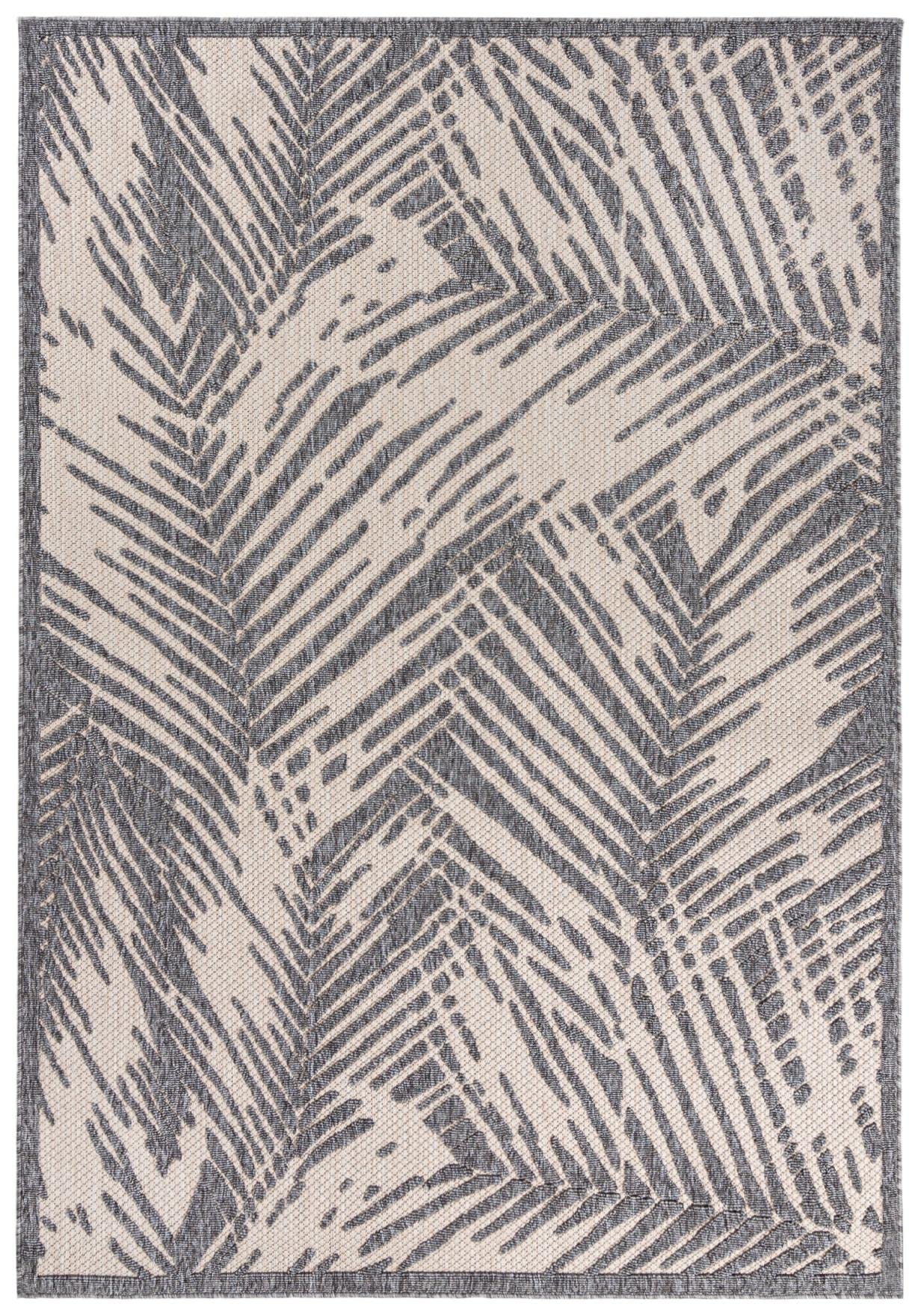 Mazovia Tapis Abstrait Exterieur Terrasse, Balcon Moderne - Grand Tapis Exterieur - Tapis d'Intérieur et d'Extérieu Outdoor - Terrasse Grande Taille Résistant Aux Intempéries - Beige Gris 140 x 200 cm