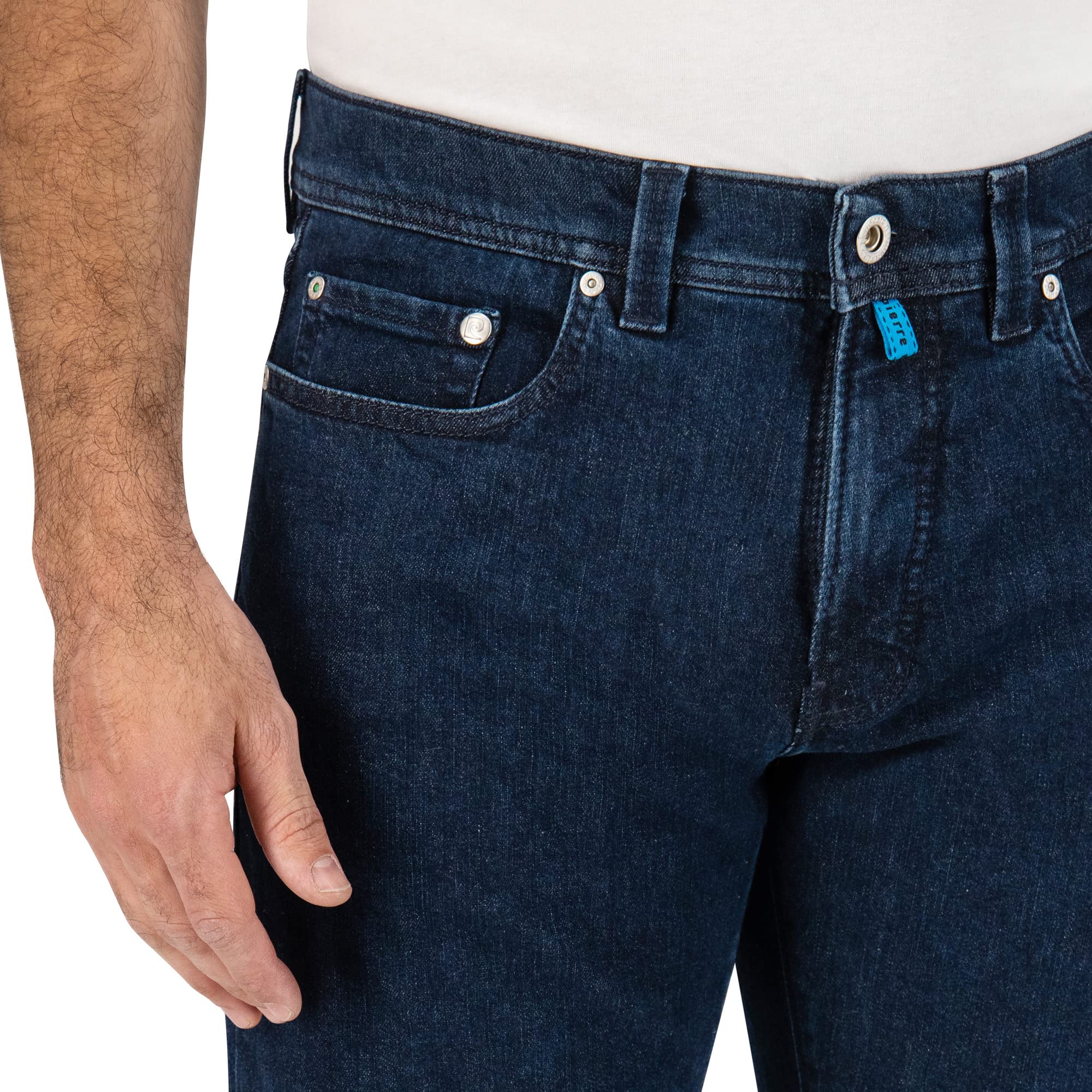Pierre Cardin Lyon Tapered Jeans, Blue Stonewash, 34W x 30L para Hombre