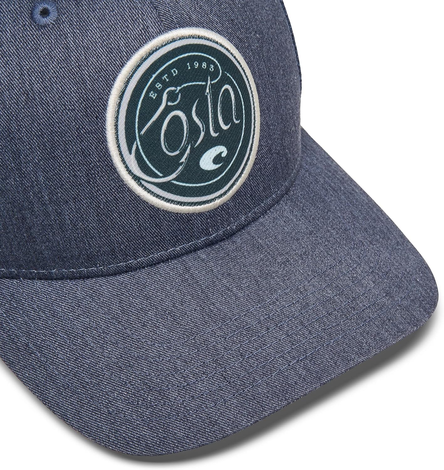 Costa Del Mar Mens Circle C Hook Trucker, Navy Blue Heather, One Size
