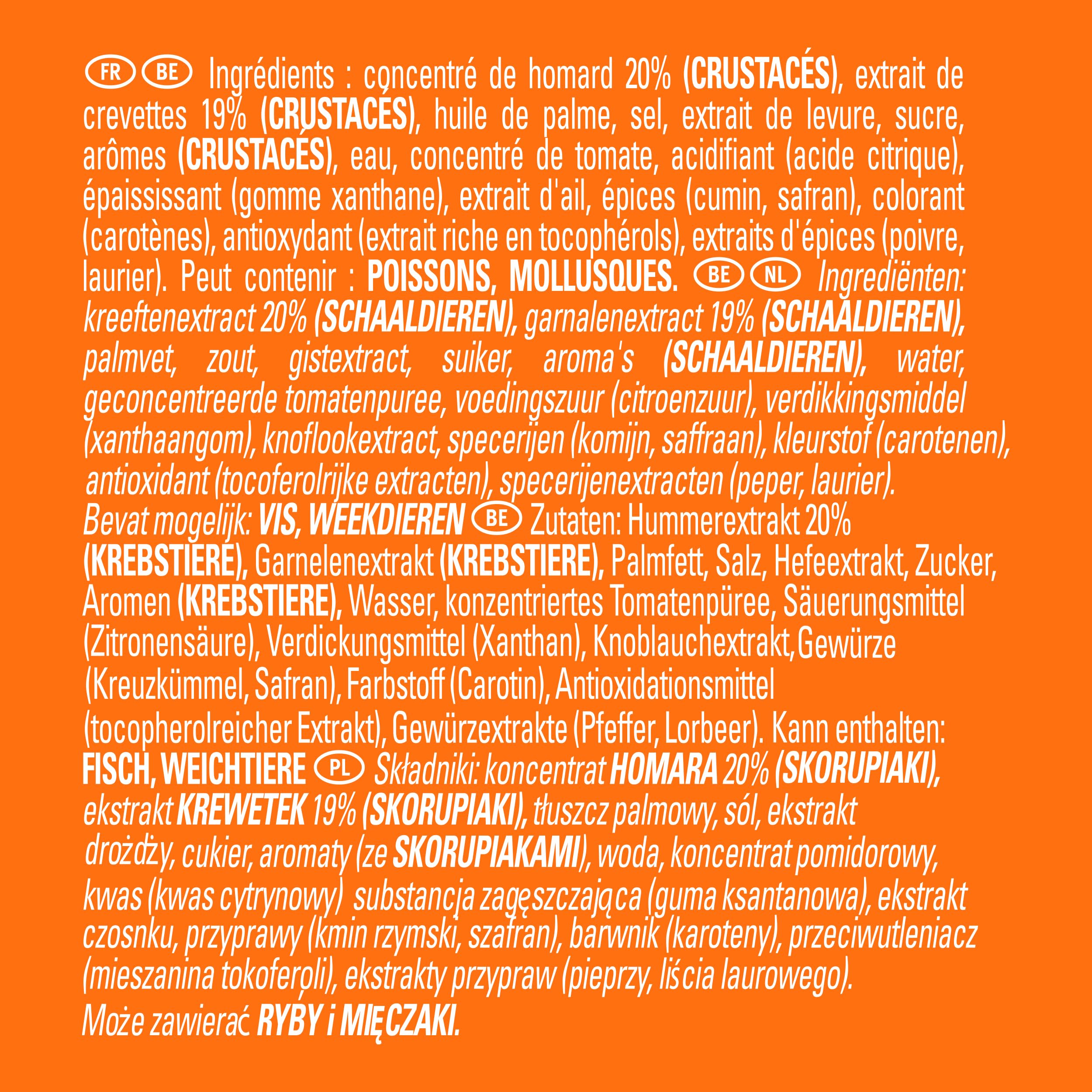 CHEF Concentré de Crustacés - En Pâte - En Liaison Chaude et Froide - Réhausse le Goût de Préparation de Crustacé - Aide Culinaire, Sauce, Fonds, Fumet - Pot de 580g pour 14,5L à 58L