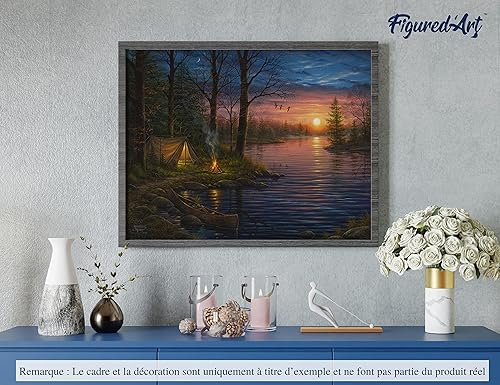 Vista 294 de Figured'Art - Juego de pintura por números, lienzo enrollado sin marco, para manualidades, para adultos, 16 x 20 pulgadas, jarrón de peonías