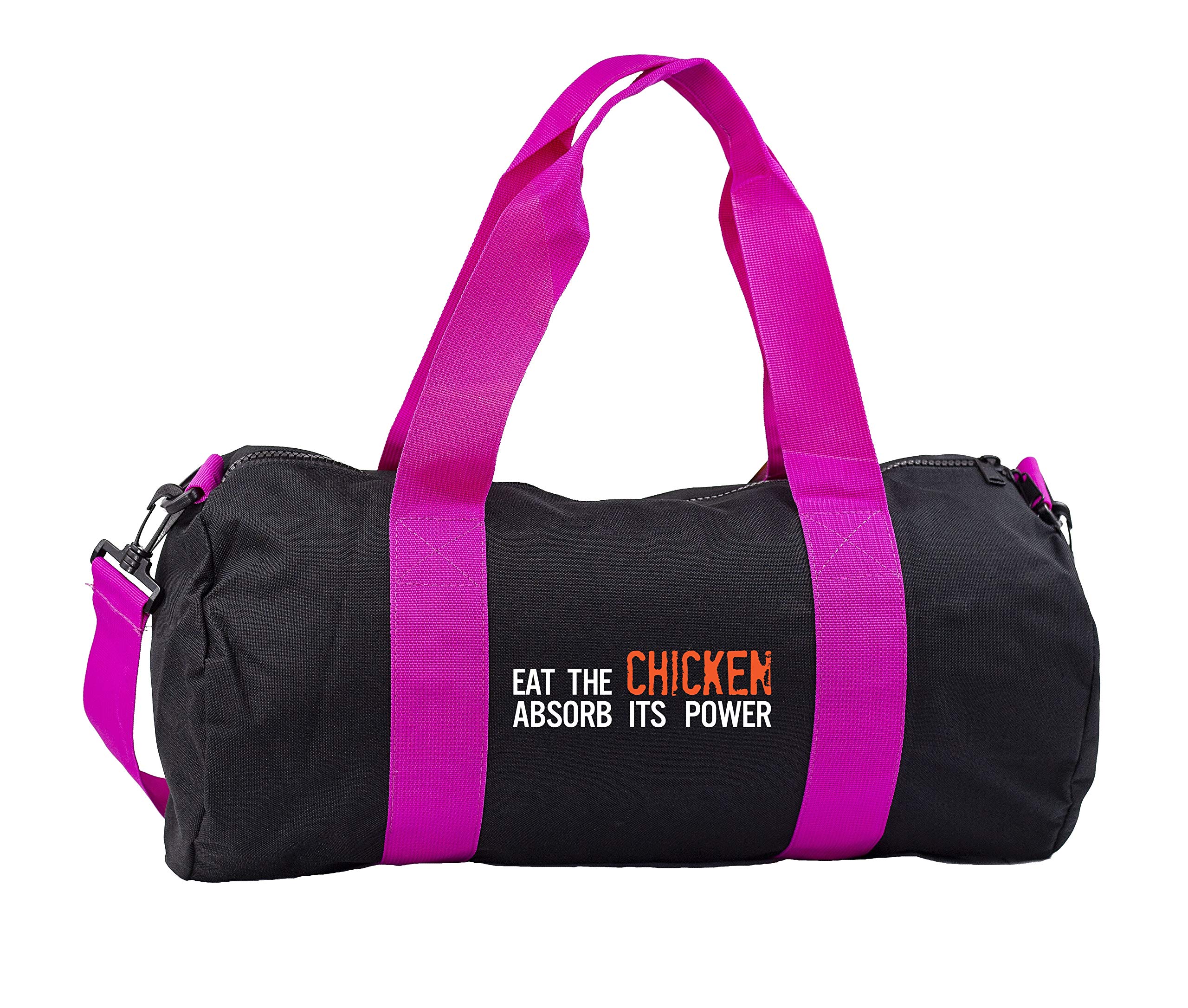 HippowarehouseEat the Chicken Absorb Its Power Gymwear Gym Duffle Cylinder Uniform Kit Bag 50 x 25 x 25cm 20 litres