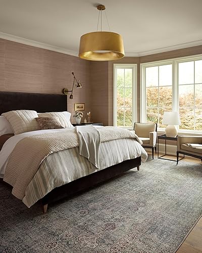 Miniatura 3 de Colección Chris Loves Julia x Loloi Jules - Alfombra de área JUL-08 EmeraldAntique Ivory, 5 pies 0 pulgadas x 7 pies 6 pulgadas