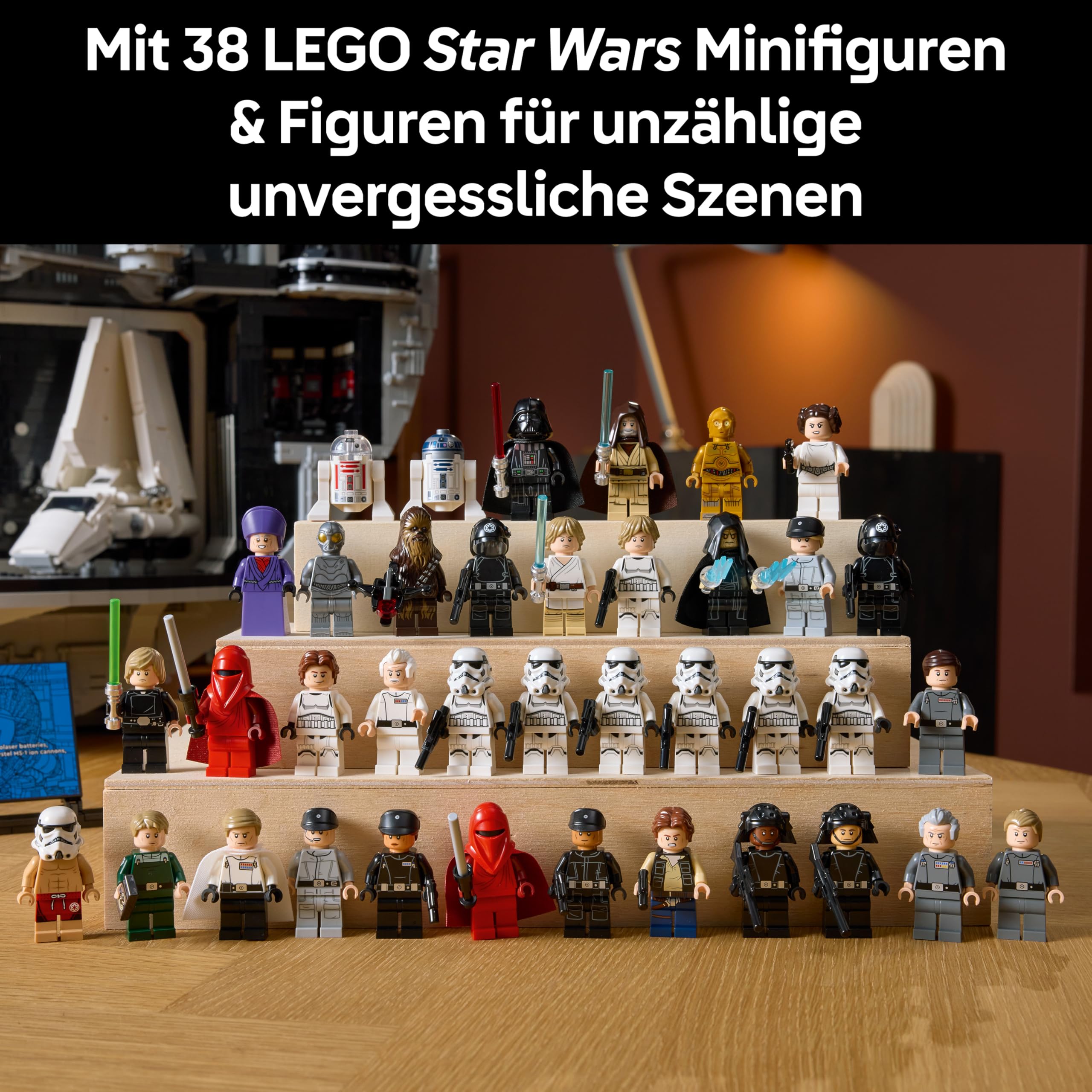 LEGO Star Wars Todesstern - Bauset für Erwachsene - Interaktives UCS-Ausstellungsmodell mit 36 Minifiguren inkl. Luke Skywalker, Han Solo & Darth Vader - Geschenk für Männer, Frauen und Fans - 75419