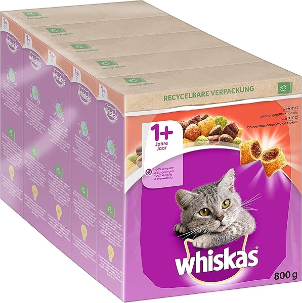 Whiskas Adult 1+ Croquettes au Bœuf